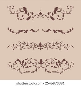 Ornaments collection in vintage style