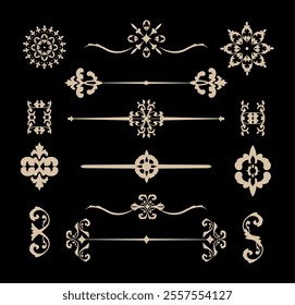 Ornaments collection in vintage style