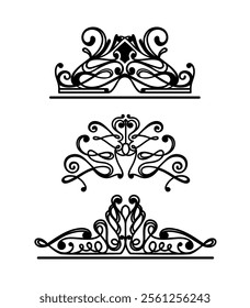 Ornaments collection in vintage style