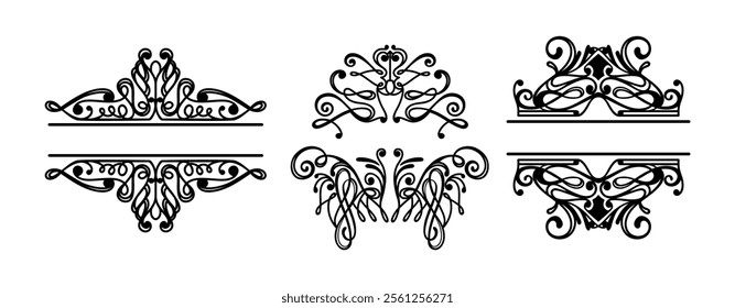 Ornaments collection in vintage style