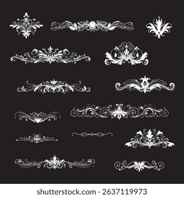 Ornaments Elements Icon New Design Black And White