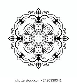 Ornaments elements mandala floral retro corners frames borders  art deco design vector file