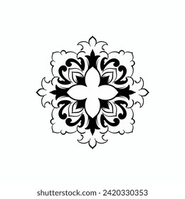 Ornaments elements mandala floral retro corners frames borders  art deco design vector file
