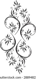 ornaments with floral elements for invitation, congratulation and greeting card
