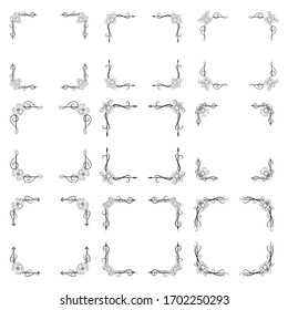 Ornaments frames Separator elements for Classic Vintage Wedding Invitation