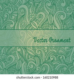 ornaments hand-drawn, pattern in engineering zentangle. Invitation card.