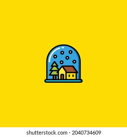 Ornaments Icon Isolated On Yellow Background