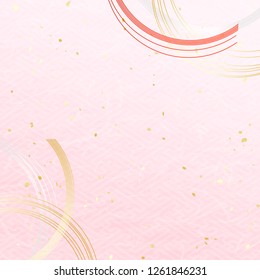 Ornaments like strings and elegant backgrounds of Japanese paper style