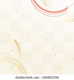 Ornaments like strings and gorgeous backgrounds of Japanese paper style