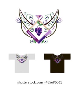 ornaments for the neck with a bunch of grapes