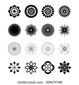 ornaments vector (elements on a white background)