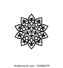 Ornaments vector illustration fashion symbols. Oriental