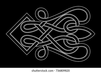 Ornaments. Vector illustration on black background