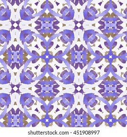 ornaments violet shapes repeat tile as watercolors