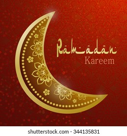 Ornametalof muslim community Ramadan Kareem. Invitation card in vector. Perfect  cards for any other kind of design, birthday and other holiday, kaleidoscope, mandala,india, arabic