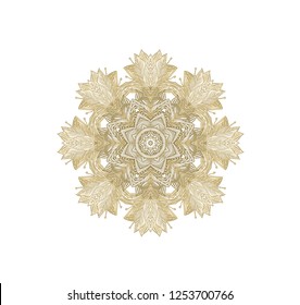 Ornamewntal vector rosette -star on white background