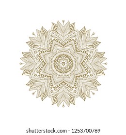 Ornamewntal vector rosette -star on white background