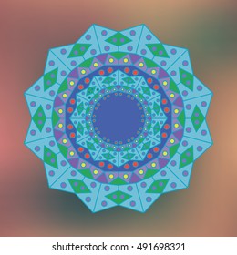 Ornate abstract color mandala element. Can be used for wallpaper, web page background, surface textures