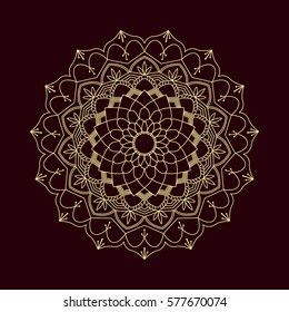 Ornate abstract color mandala element. Can be used for wallpaper, pattern fills, web page background, surface textures