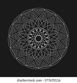 Ornate abstract color mandala element. Can be used for wallpaper, pattern fills, web page background, surface textures