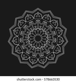 Ornate abstract color mandala element. Can be used for wallpaper, pattern fills, web page background, surface textures