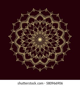 Ornate abstract color mandala element. Can be used for wallpaper, pattern fills, web page background, surface textures