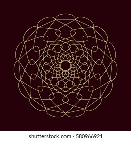 Ornate abstract color mandala element. Can be used for wallpaper, pattern fills, web page background, surface textures
