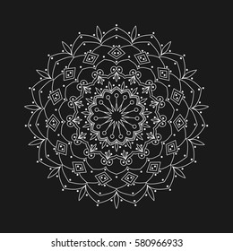 Ornate abstract color mandala element. Can be used for wallpaper, pattern fills, web page background, surface textures
