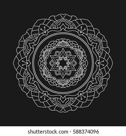 Ornate abstract color mandala element. Can be used for wallpaper, pattern fills, web page background, surface textures