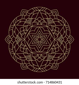 Ornate abstract color mandala element. Can be used for wallpaper, pattern fills, web page background, surface textures