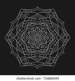 Ornate abstract color mandala element. Can be used for wallpaper, pattern fills, web page background, surface textures