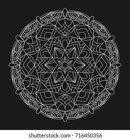 Ornate abstract color mandala element. Can be used for wallpaper, pattern fills, web page background, surface textures