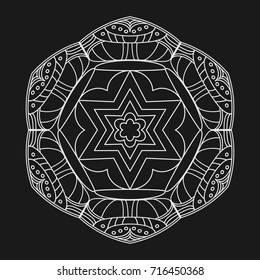 Ornate abstract color mandala element. Can be used for wallpaper, pattern fills, web page background, surface textures