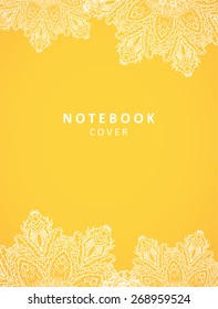 Ornate abstract vector on bright yellow background