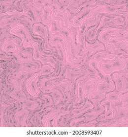 ornate abstract vector pattern of wavy lines and circles 