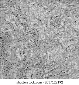 patrón vectorial abstracto ornamental de líneas y círculos ondulados 