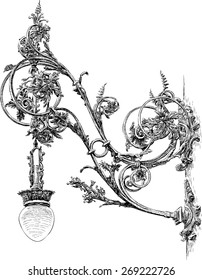 ornate antique street light