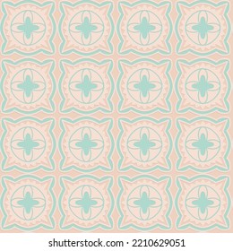 Patrón sin soldadura arábigo, color de menta verde beige, ilustración decorativa para el diseño