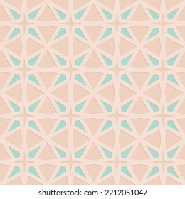 Patrón sin soldadura arábigo, color de menta verde beige, ilustración decorativa del vector este para el diseño