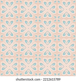 Patrón sin soldadura arábigo, color de menta verde beige, ilustración decorativa del vector este
