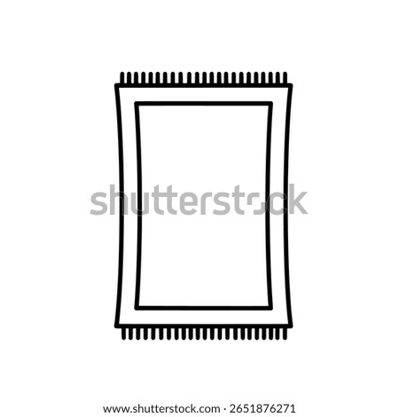 Ornate area rug or carpet shown in a detailed outline icon style. A simple floor covering illustration for home interior design concepts.