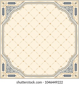 Ornate art deco vintage design card