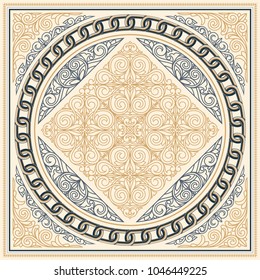 Ornate art deco vintage design card