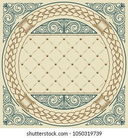 Ornate art deco vintage design card