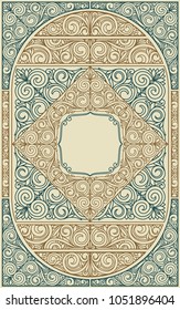 Ornate art deco vintage design card