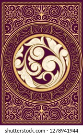 Ornate art deco vintage design card