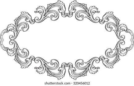 The ornate art victorian fine greeting page on white