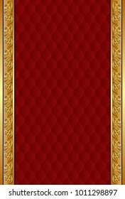ornate background with decorative pattern and golden ornaments