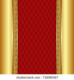 ornate background with decorative pattern and golden ornaments
