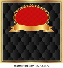 ornate background with golden frame